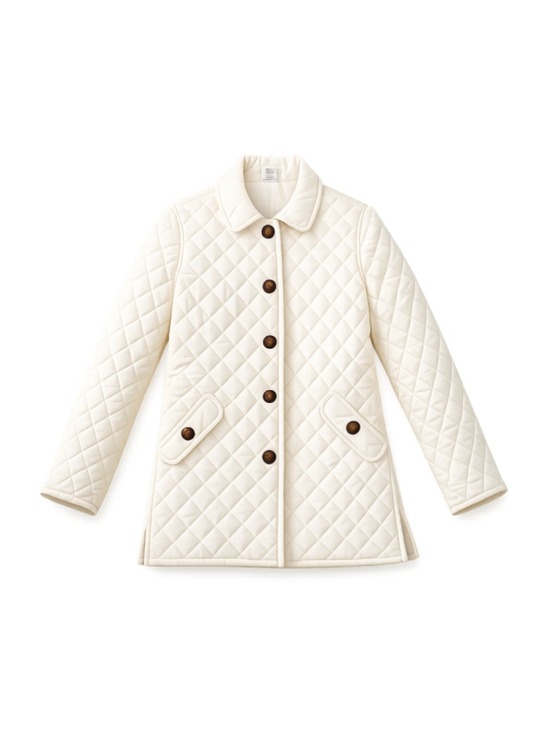 Blair Jackets & Blazers - Blair Women's Petite Small (PS) Ivory Quilted Jacket